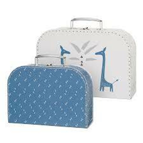 FRESK KOFFERTJE 2 STUKS WIT/BLAUW