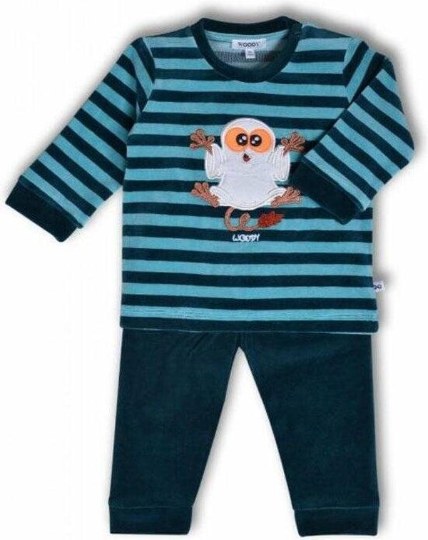 WOODY SPOOKDIER VELOURS STREEP/ PETROL UNISEX 3M