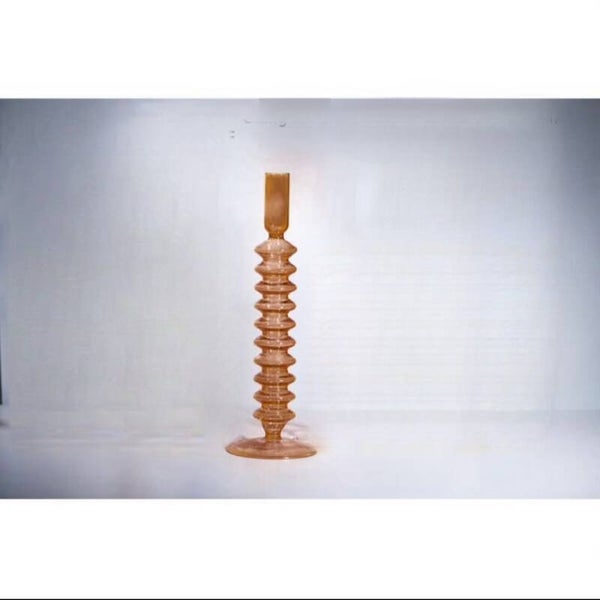 Kandelaar glas - Bruin