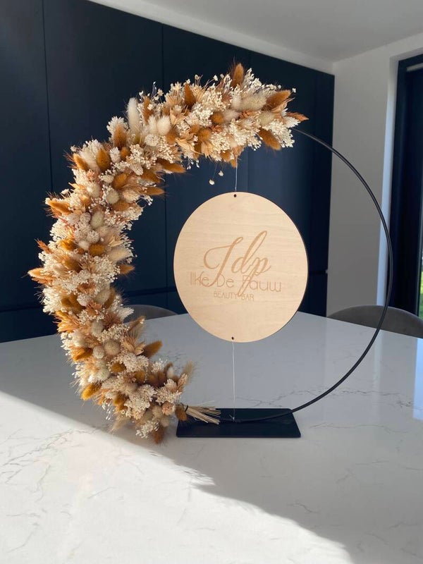 Naamhoepel gravure op schijf | 40 cm