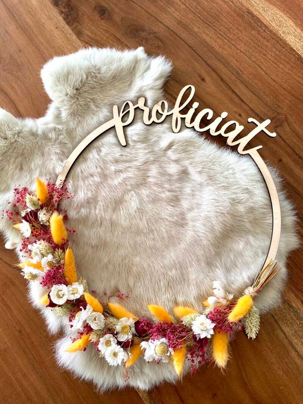 Proficiat | hoepel hout 30 cm