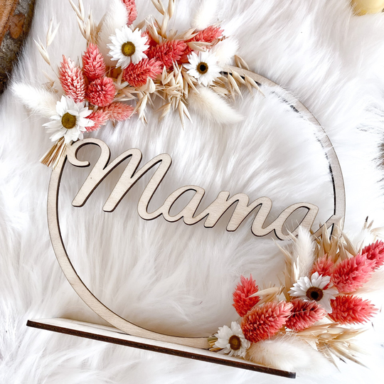 MAMA | Flowerhoop met naam