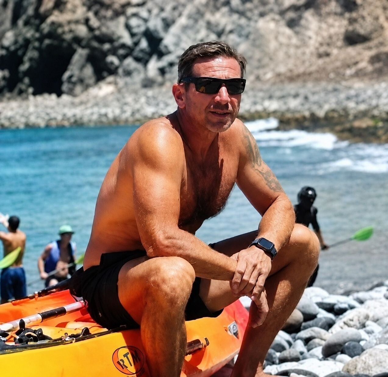 Dymtro kayak in Palm Mar professional guide