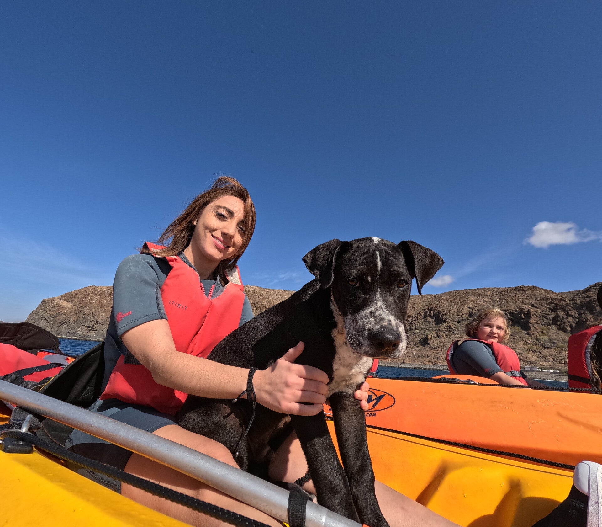 ares the mascot of easy kayak tenerifeef.