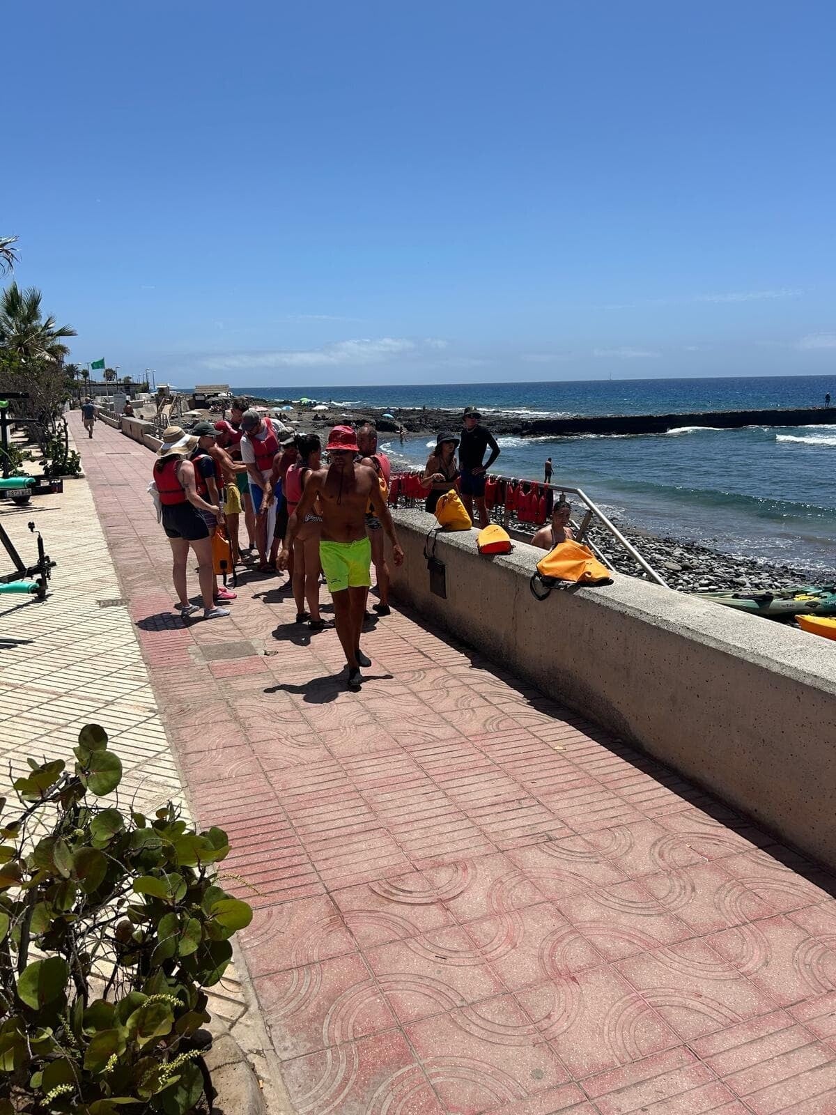 Relaxing break at the bay before snorkeling.