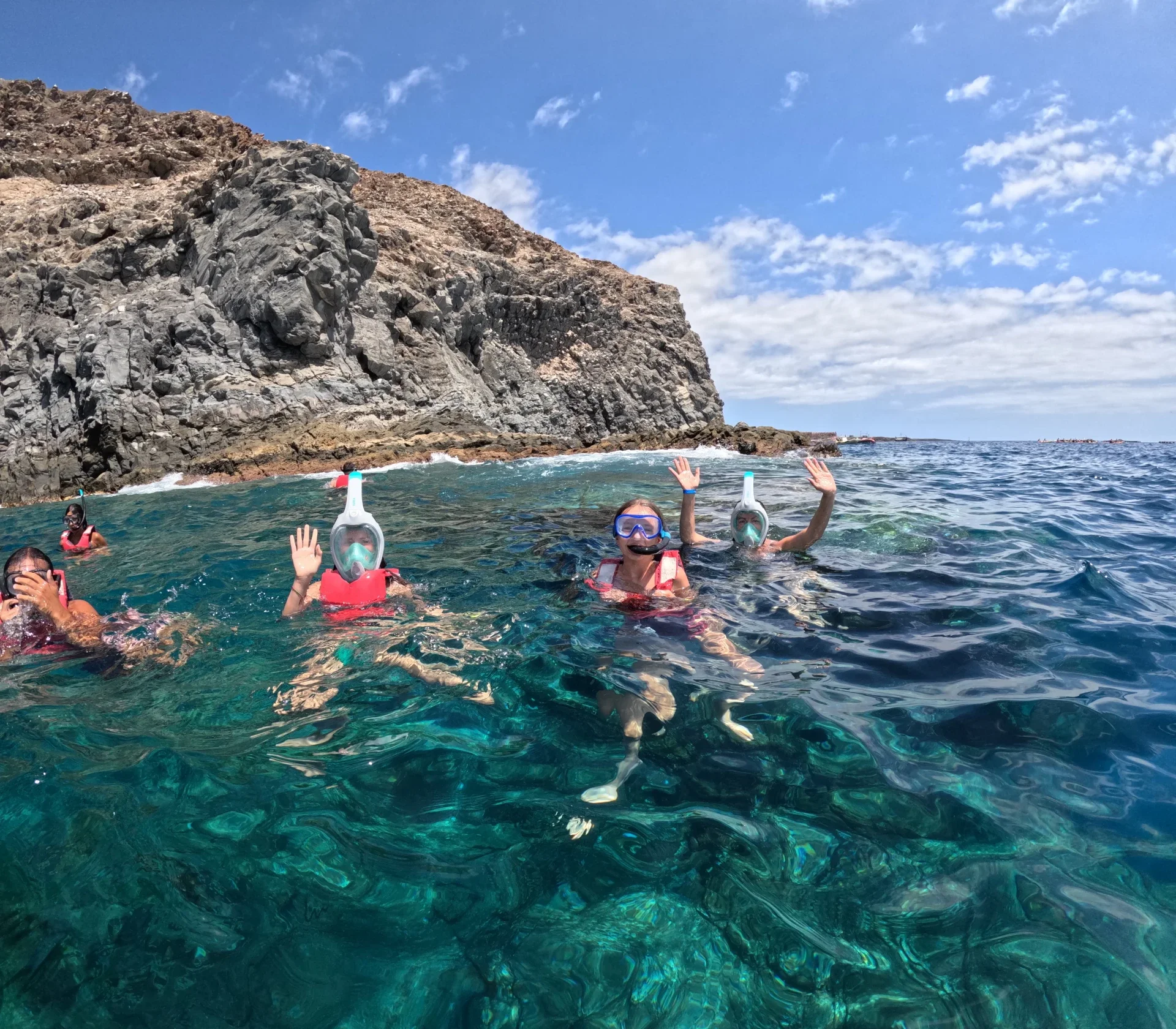 The Atlantic Ocean shining under the Canarian sun