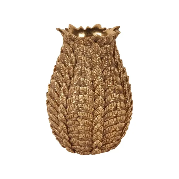 Vaas Bladeren 21 cm - Goud