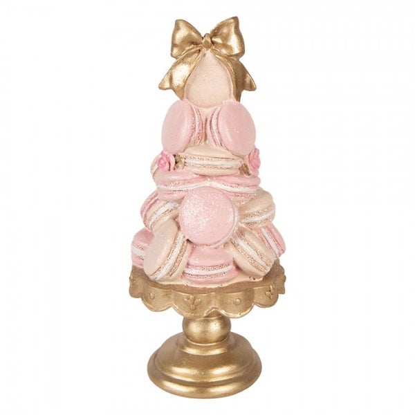 Clayre & Eef Decoratie Beeld Taart Ø 13x29 cm Roze Kunststof