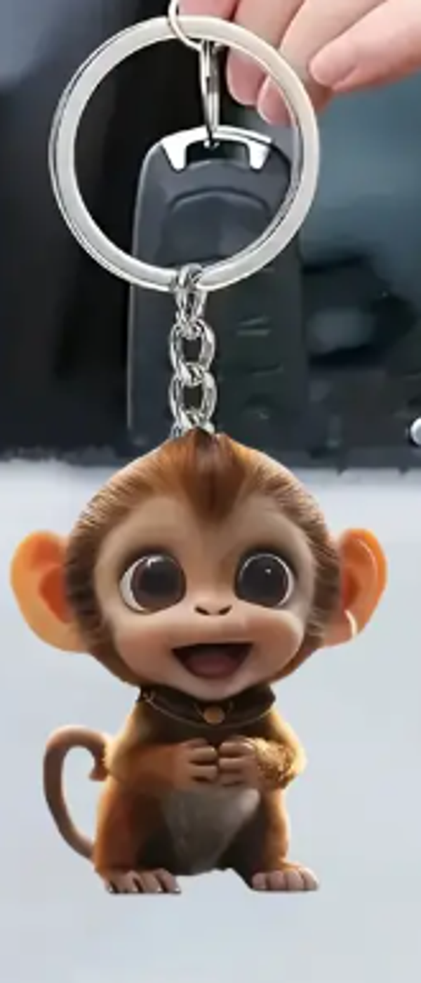 Cute Monkey keyring