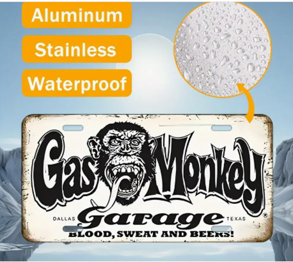 Gas Monkey Garage Number Plate