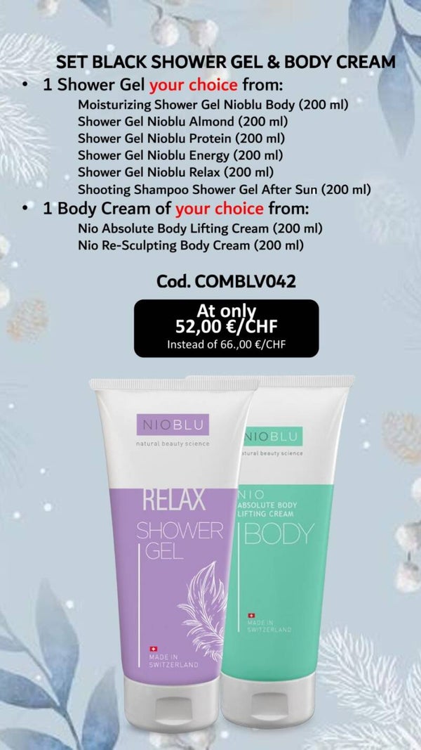 Set BLACK shower gel & Body Cream (2 producten naar keuze)