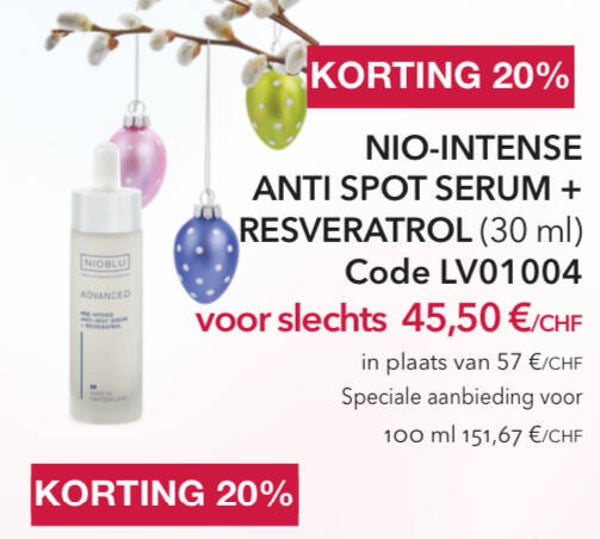 NIO BLU INTENSIEVE Anti-spot Serum + RESVERATROL (30 ml)