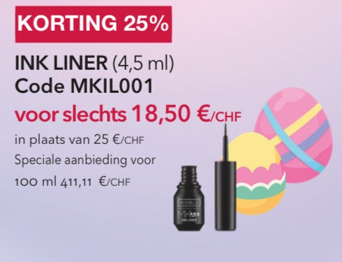 MKPro Ink eyeliner met een fijne punt (4,5 ml)