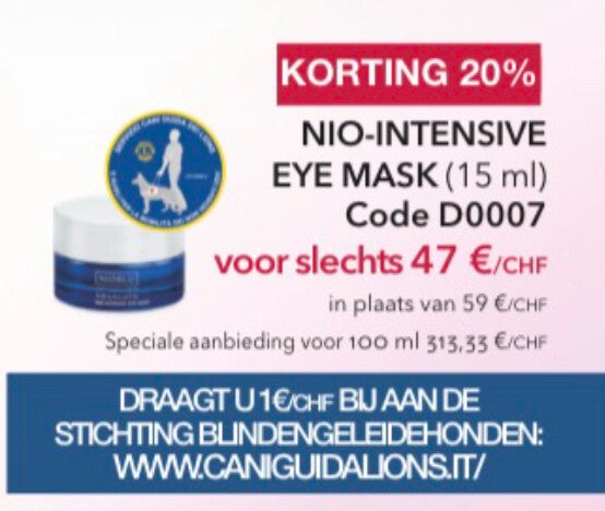 NIO Intensief oogcontour masker (glazen pot 15ml)