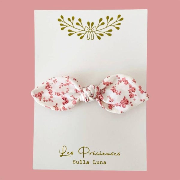 Barrette feuille Feuillée Rosée