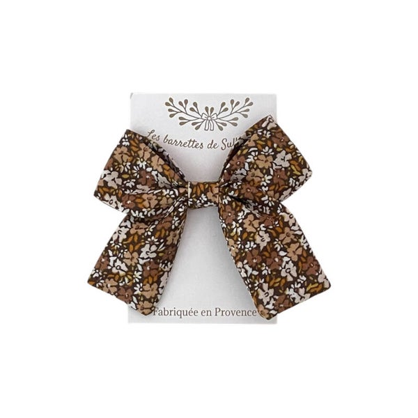 Barrette noeud Fleurs de sous bois