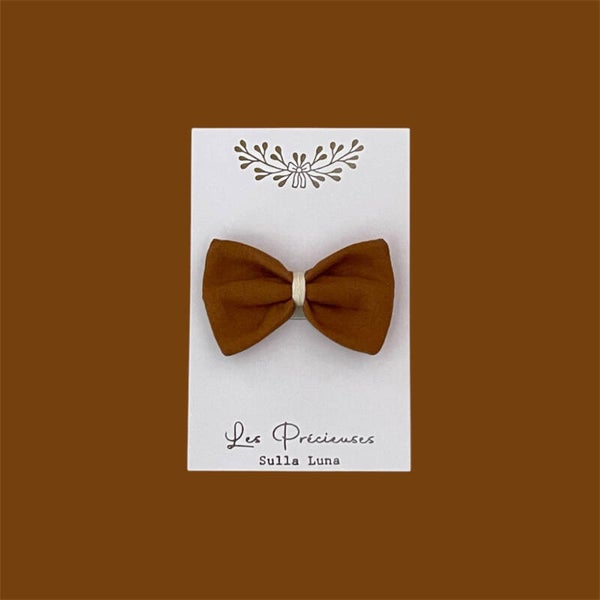 Barrette bébé uni canelle
