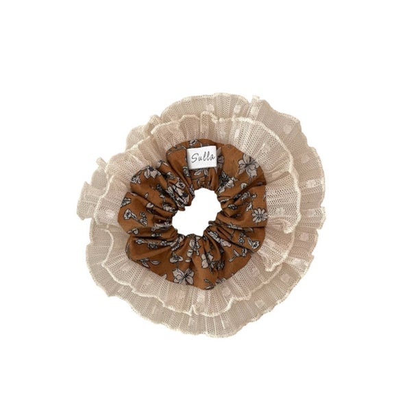 Petit chouchou dentelle Fleurs de Cannelle