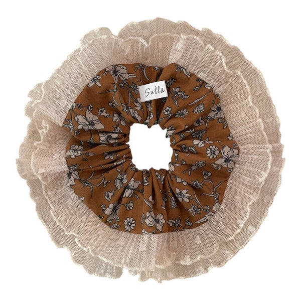 Chouchou dentelle Fleurs de Cannelle