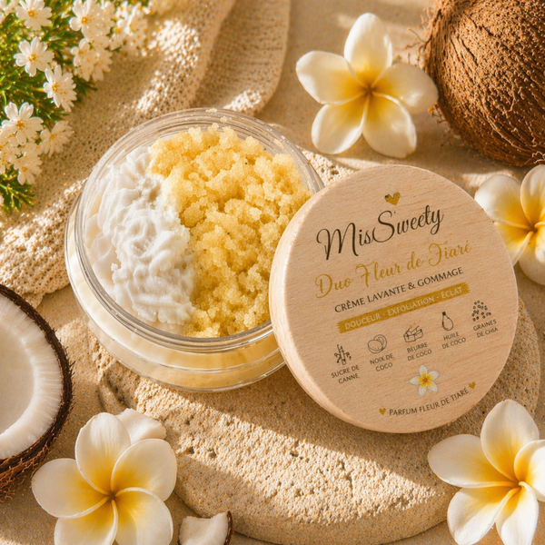 Duo Fleur de Tiaré – Crème Lavante & Gommage