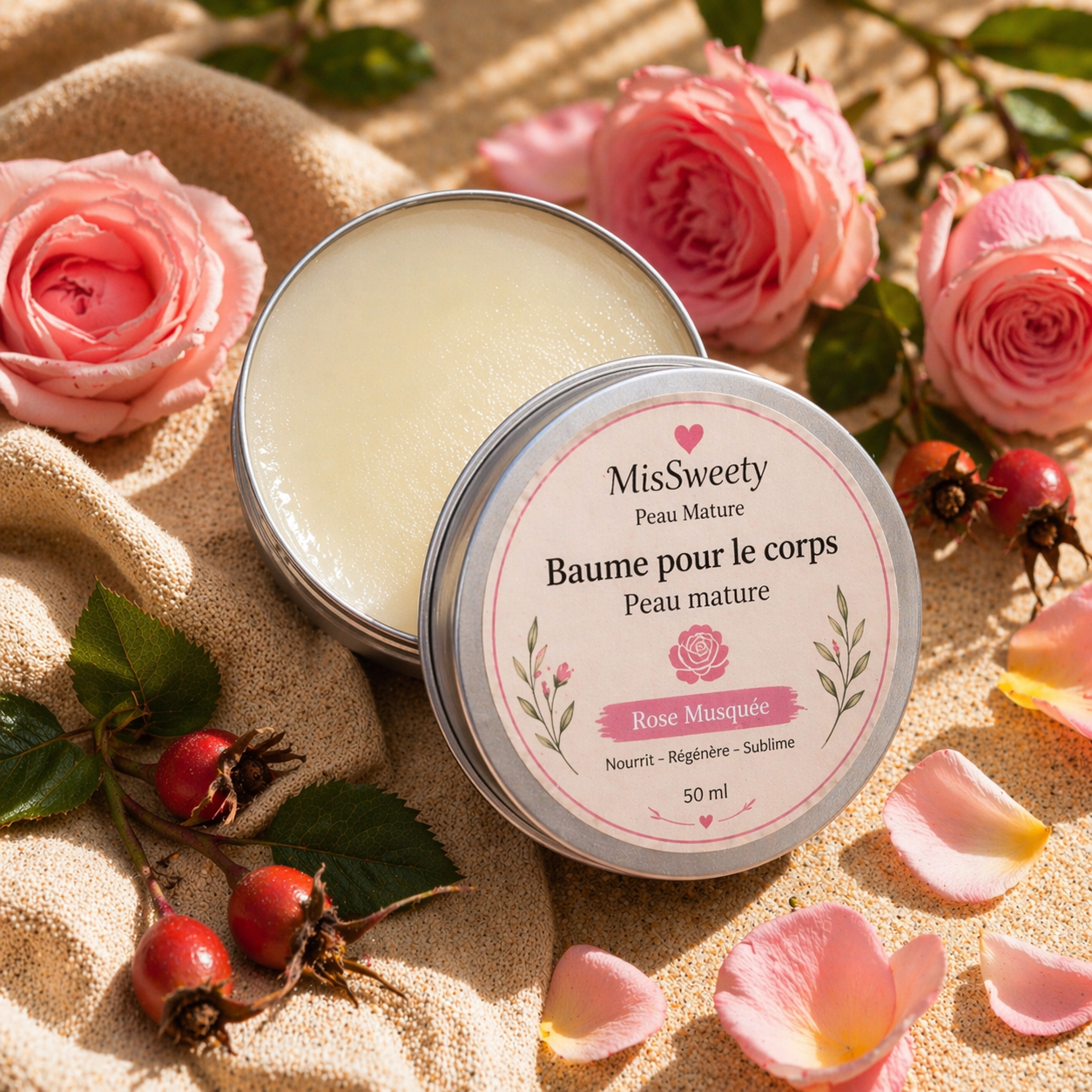 Baume Corps Peau Mature – Rose Anglaise