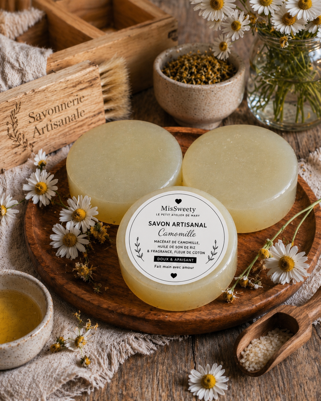 Savon Douceur de Camomille & Coton 100g