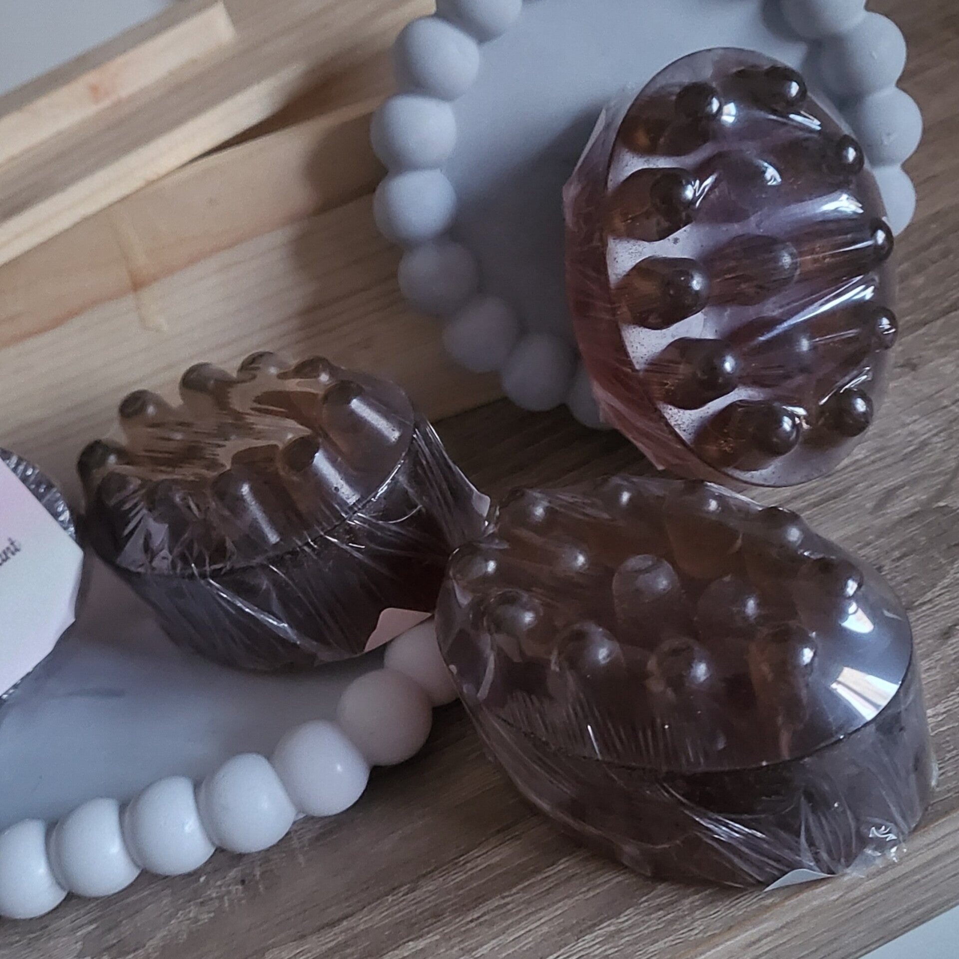 ☕🌸 Matin Velouté – Savon de massage café & fleur d’oranger