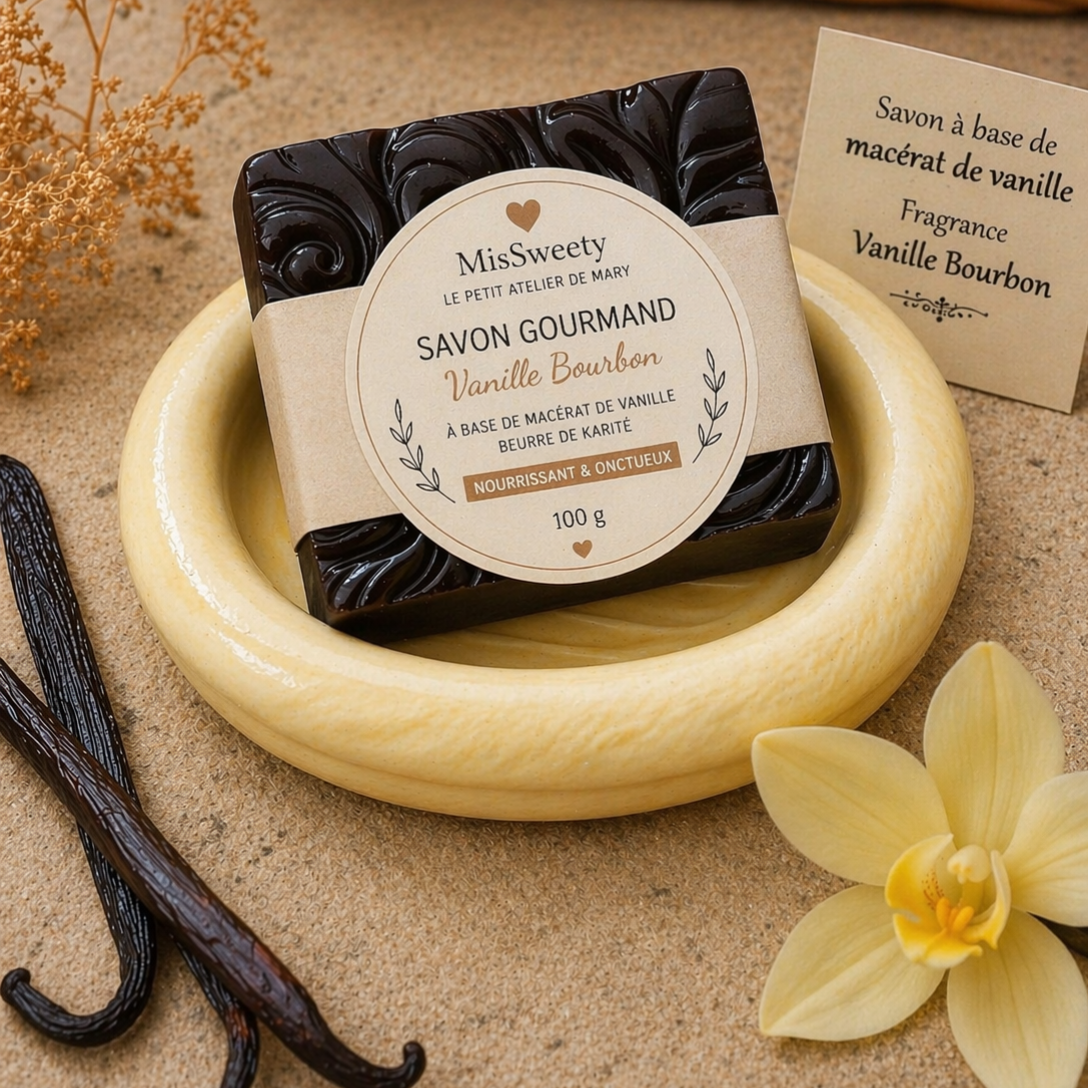DOUCEUR Vanille Bourbon Savon artisanal – Douceur & Nutrition