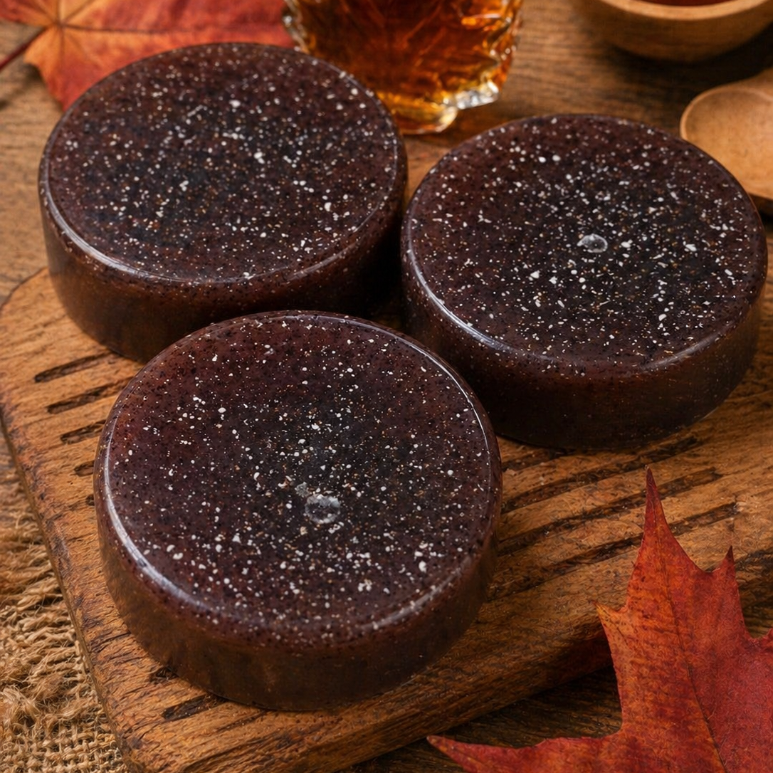 Savon Artisanal Douceur Ambrée Huile de Noyau d’Abricot, Babassu & Sirop d’Érable