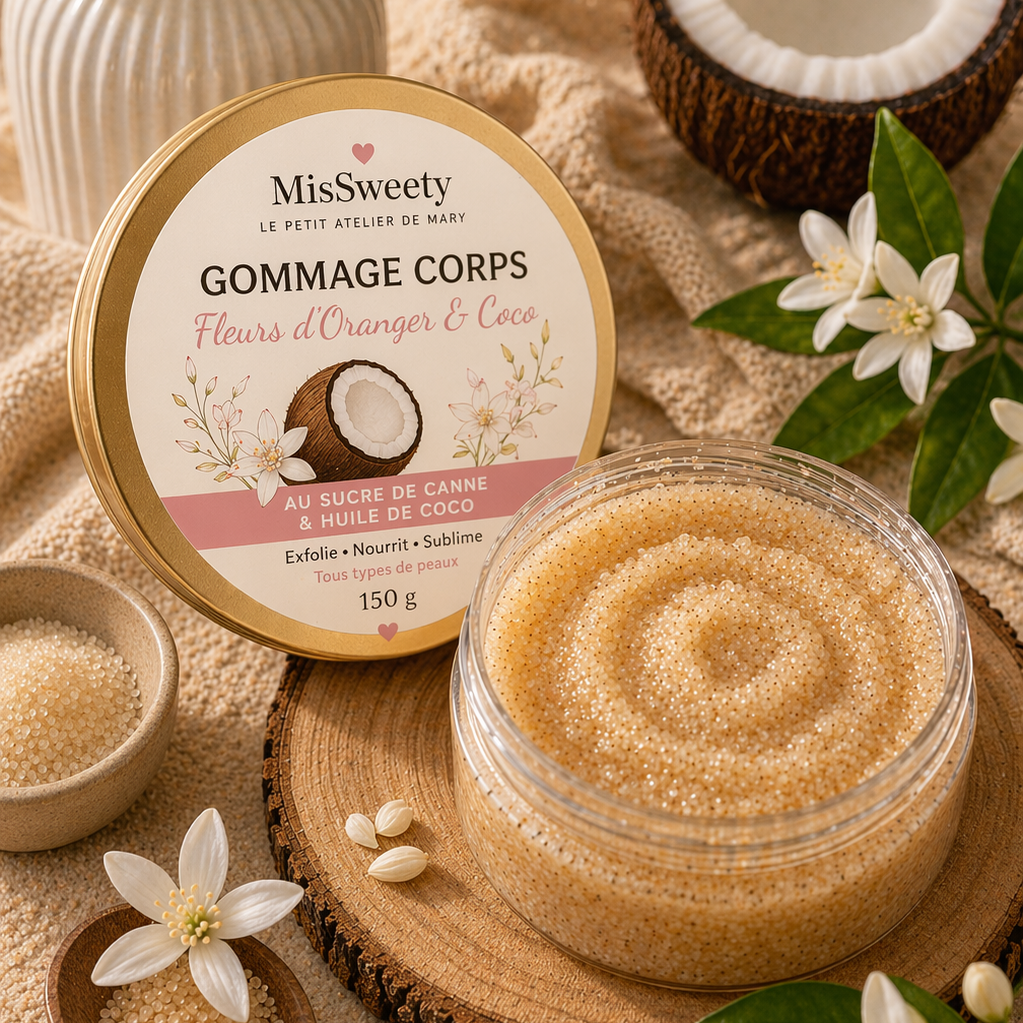 Gommage Corps – Fleurs d’Oranger & Coco