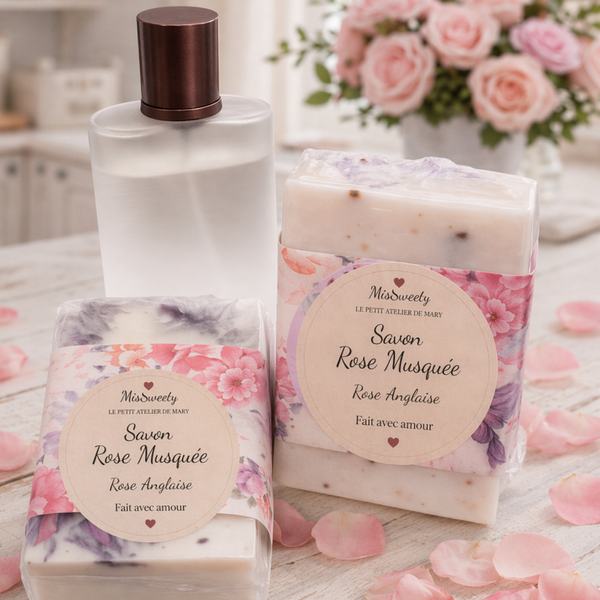 DOUCEUR Rose Musquée Savon artisanal – Peaux Matures