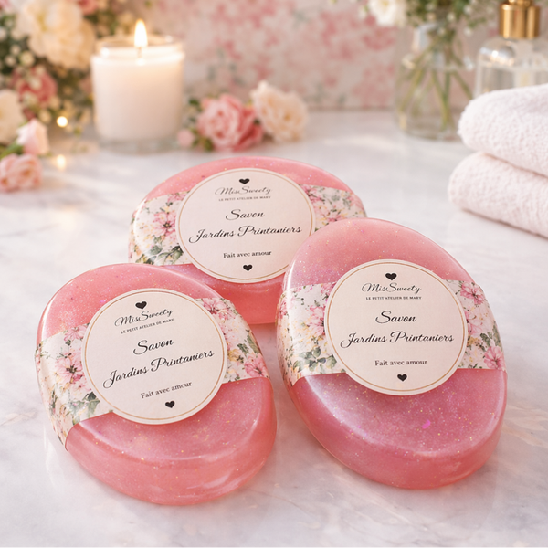 DOUCEUR Jardin Printanier Savon artisanal – Hydratant & Éclat