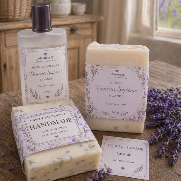 DOUCEUR Lavande Savon artisanal – Apaisant & Relaxant