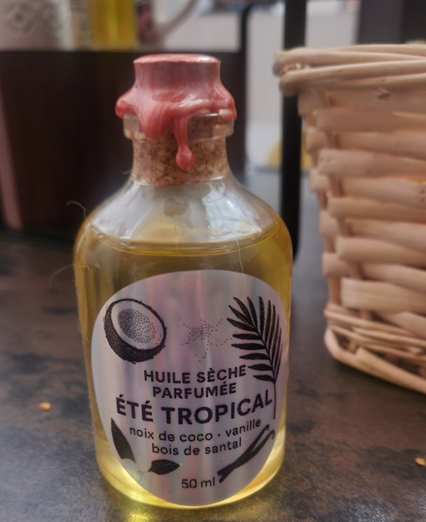 🌴 Huile Sèche Parfumée "Été Tropical" – 50 ml