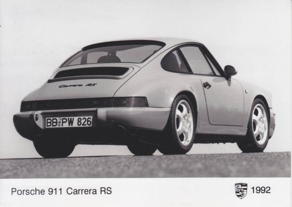 Porsche 911 Carrera RS, press photo, 1992