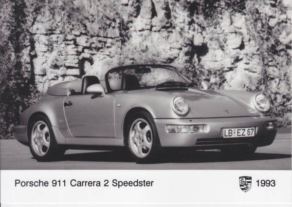 Porsche 911 Carrera 2 Speedster, press photo, 1993