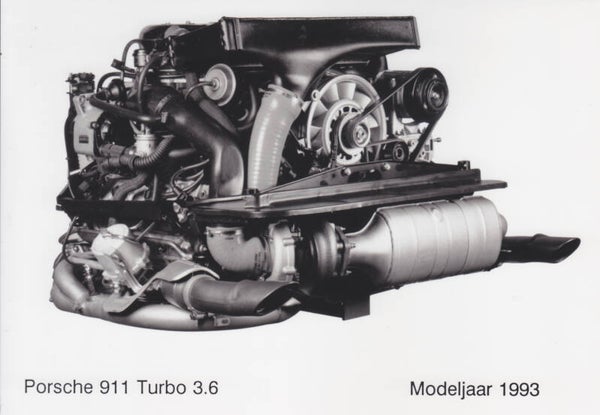 Porsche 911 Turbo 3.6 engine, press photo, 1993