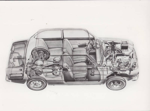 DAF 55 ghost view, press photo, Dutch, c1967