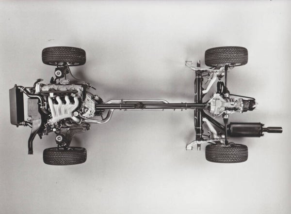 Porsche 944 Turbo drive train, press photo, Germany, c1985