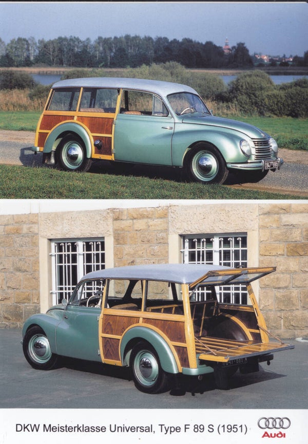 DKW F 89 S Universal, press photo, Germany, 1951 (later issue by Audi)