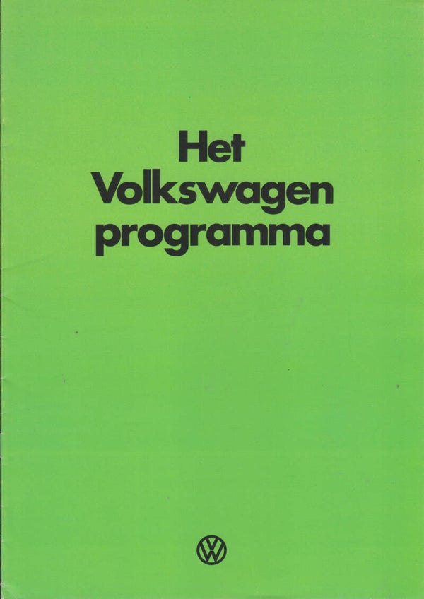 Volkswagen all models brochure, 16 pages, Dutch, 1/1977