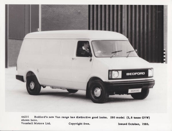 Bedford Van 280, press photo, UK, 10/1980
