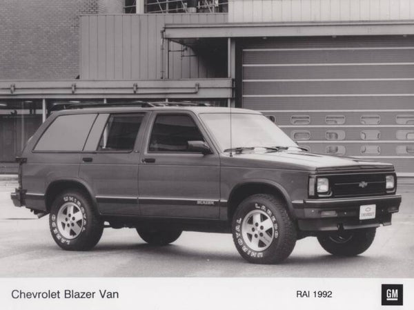 Chevrolet Blazer Van, press photo, Dutch, 1992