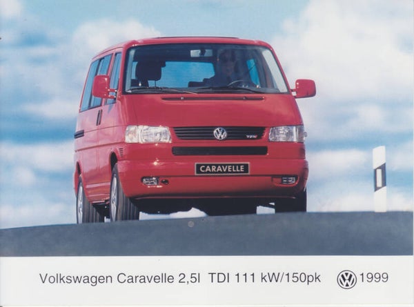 Volkswagen Caravelle 2.5L TDI, press photo, Germany, 1999