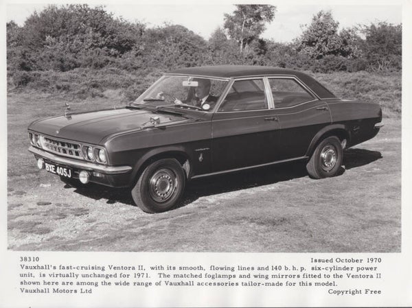 Vauxhall Ventora II Saloon, press photo, A5-size, UK, 10/1970