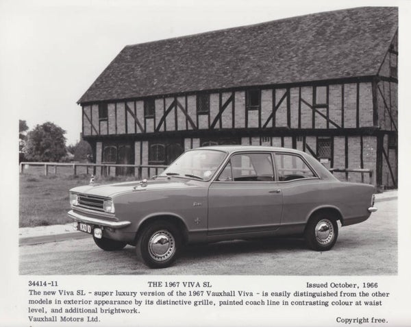 Vauxhall Viva II SL, press photo, A5-size, UK, 10/1966
