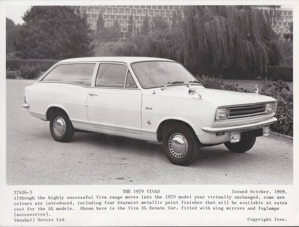 Vauxhall Viva II Station Wagon, press photo, A5-size, UK, 10/1969
