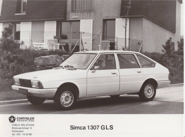 Simca 1307 GLS, press photo, Dutch, c1979