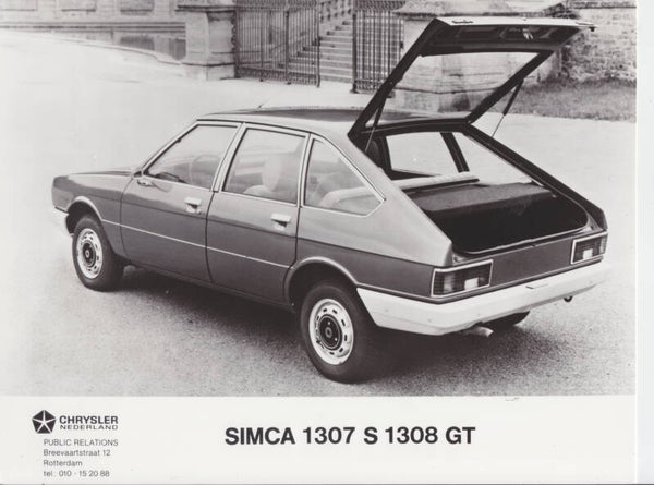 Simca 1307 S/1308 GT, press photo, Dutch, c1978