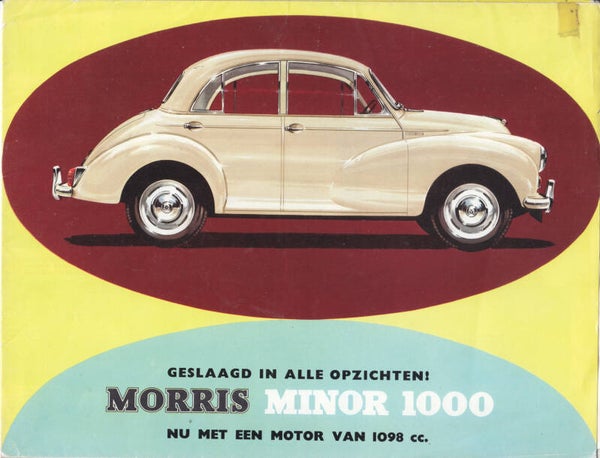 Morris Minor 1000, sales brochure, 12 pages, NL, 1964